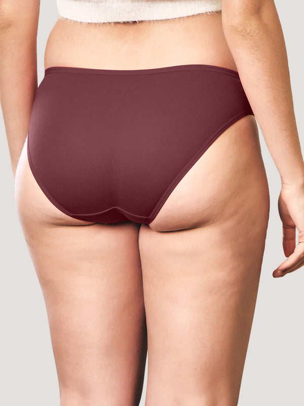 Reeva Seamless Low Waist Bikini Panty | Pack of 3-RUST ONION RUST BLACK