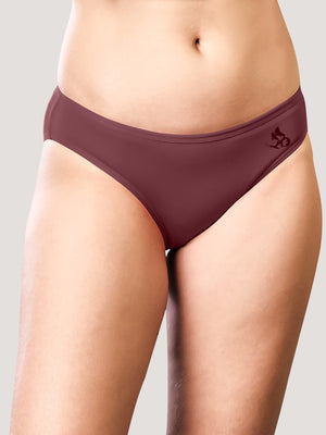 Reeva Seamless Low Waist Bikini Panty | Pack of 3-RUST ONION RUST BLACK