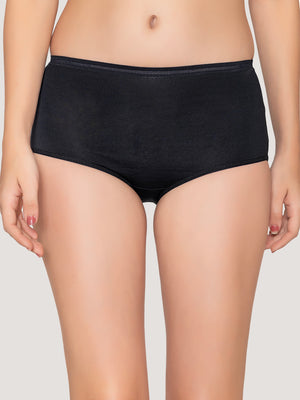 Orion High Coverage Hipster Panties | Pack of 3-BLACK BLACK BLACK