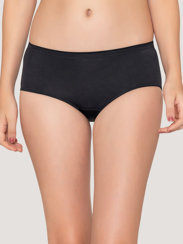 Cooper Medium Coverage Hipster Panties | Pack of 3-BROWN BLACK DARK VOILET