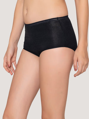 Orion High Coverage Hipster Panties | Pack of 3-BLACK BLACK BLACK