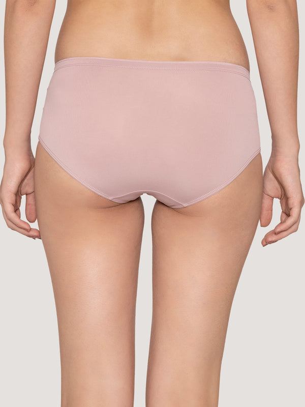 Cooper Medium Coverage Hipster Panties | Pack of 3-BROWN CREPE DARK VOILET