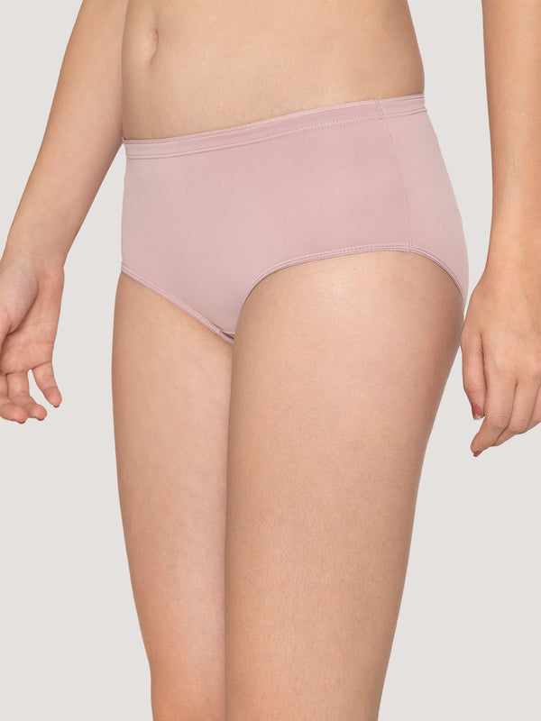 Cooper Medium Coverage Hipster Panties | Pack of 3-BROWN CREPE DARK VOILET