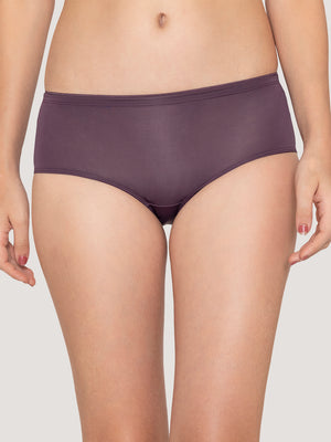 Cooper Medium Coverage Hipster Panties | Pack of 3-BROWN CREPE DARK VOILET