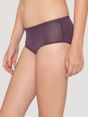 Cooper Medium Coverage Hipster Panties | Pack of 3-BROWN CREPE DARK VOILET