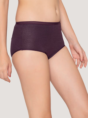 Orion High Coverage Hipster Panties | Pack of 3-CREPE DARK VIOLET EVENING BLUE