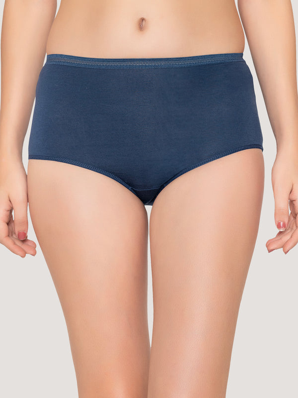 Orion High Coverage Hipster Panties | Pack of 3-CREPE DARK VIOLET EVENING BLUE