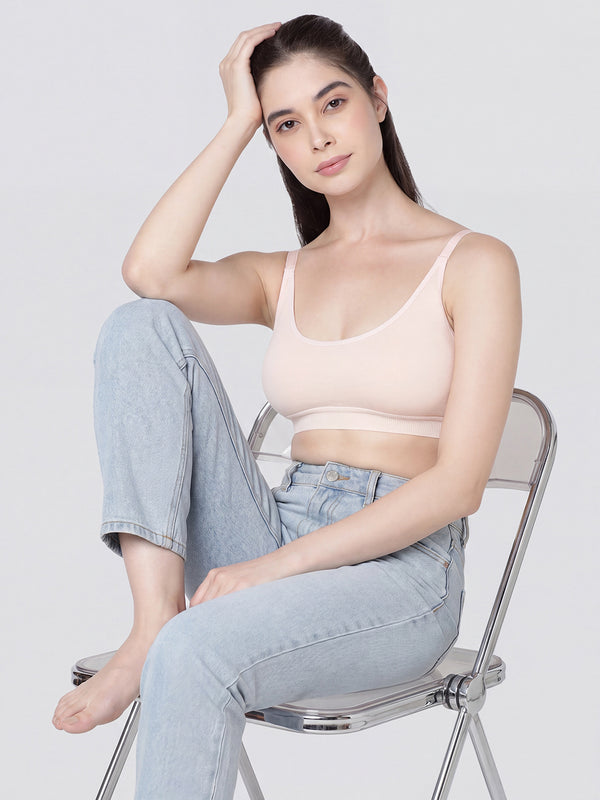 Cathy Double-Layered Slip-On Beginner Bra | Pack of 3-P.PEACH P.PEACH P.PEACH