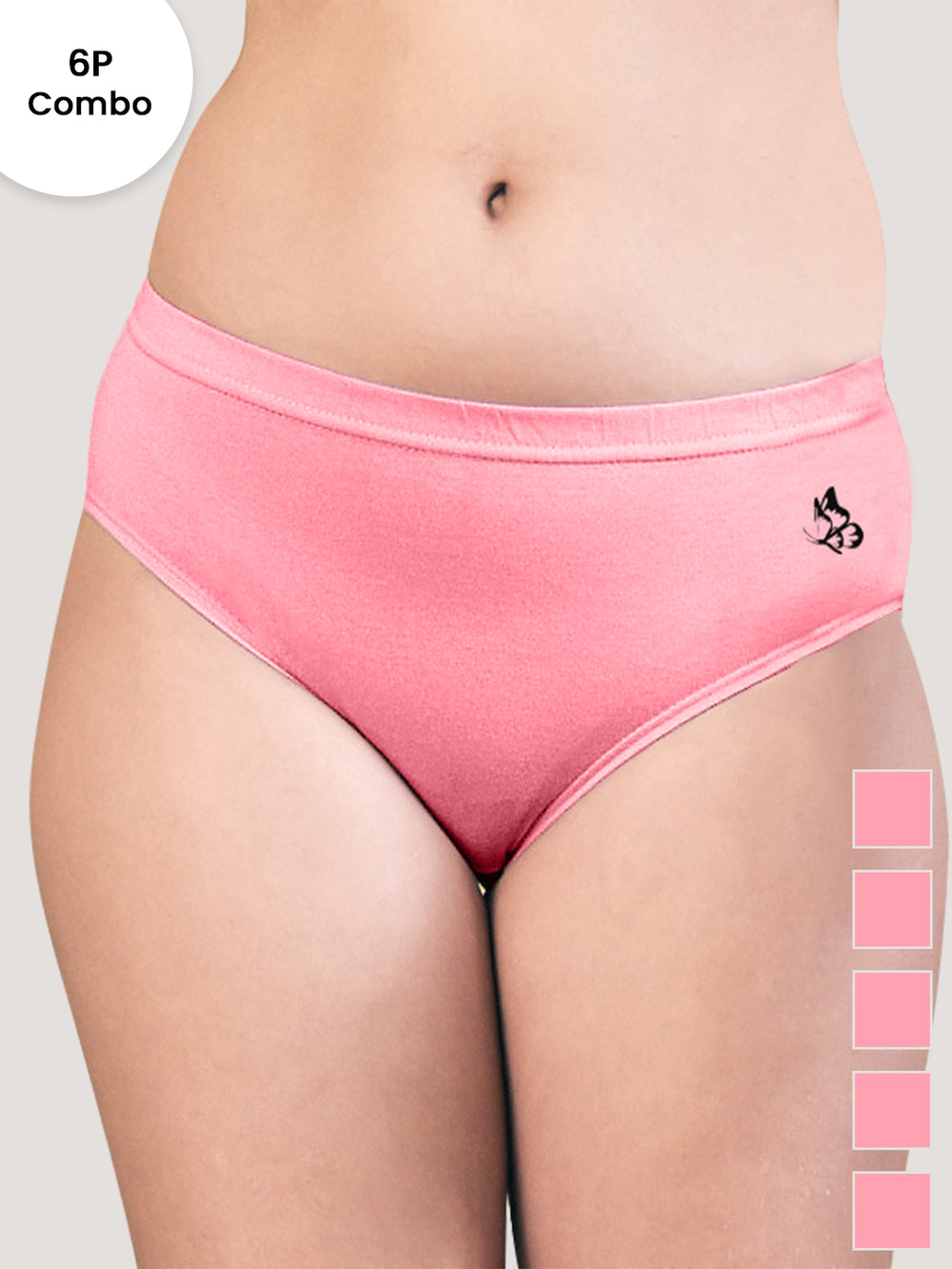 Eve Women's Cotton Lycra Seamless Bikini Panty | Pack of 6-PRS PRS PRS PRS PRS PRS