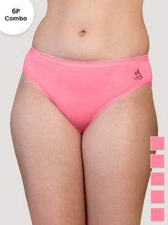 Snow Women's Mid Waist Hipster Panties | Pack-of-6-PRS PRS PRS PRS PRS PRS