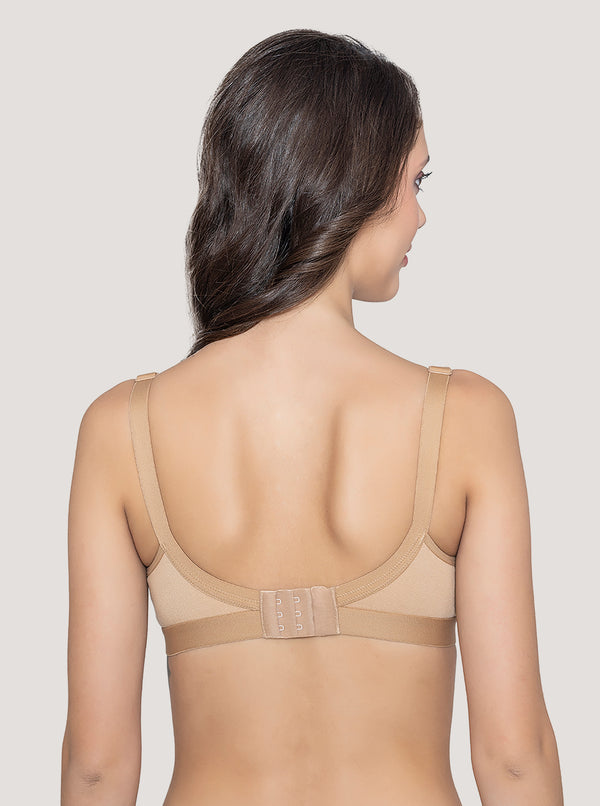 Kalyani Paloma Seamless Support Full Coverage Double Layered Bras | Pack of 2 | CAMEL CAMEL CAMEL