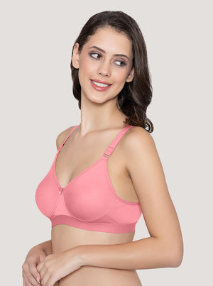Kalyani Paloma Seamless Support Full Coverage Double Layered Bras | Pack of 2 | CORAL CORAL CORAL
