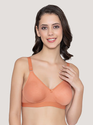 Kalyani Paloma Seamless Support Full Coverage Double Layered Bras | Pack of 2 | D.PEACH D.PEACH D.PEACH