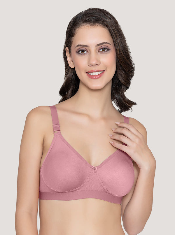 Kalyani Paloma Seamless Support Full Coverage Double Layered Bras | Pack of 2 | ONION BLACK SKIN