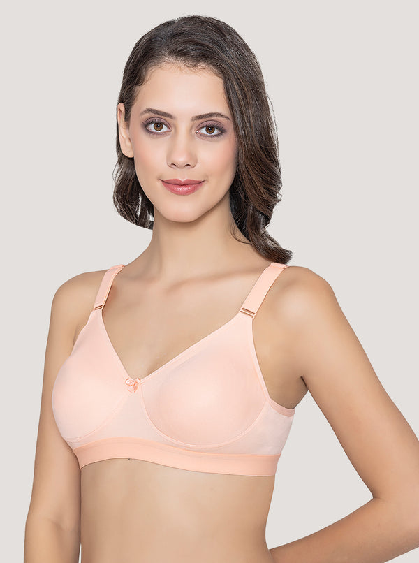 Kalyani Paloma Seamless Support Full Coverage Double Layered Bras | Pack of 2 | PEACH SKIN WHITE