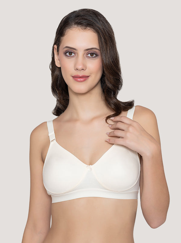 Kalyani Paloma Seamless Support Full Coverage Double Layered Bras | Pack of 2 | CORAL SKIN WHITE