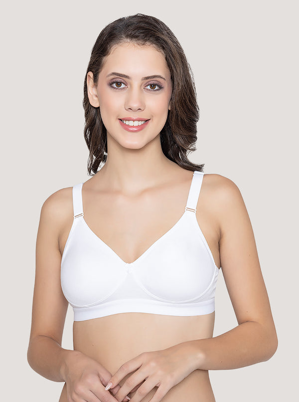 Kalyani Paloma Seamless Support Full Coverage Double Layered Bras | Pack of 2 | D.PEACH WHITE SKIN