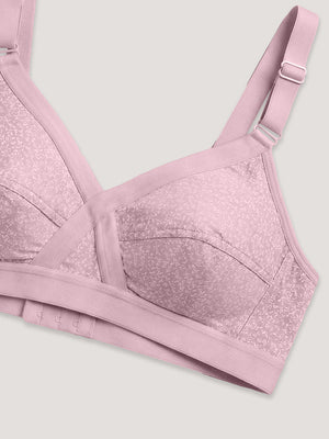 Kalyani Maxine Cross Over Front Full Coverage Cotton Minimizer Bra Pack of 2-PINK PINK