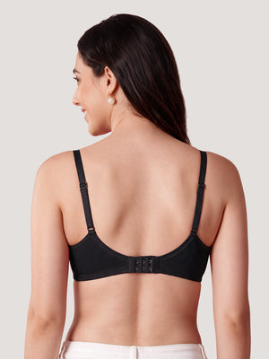 Pranika Non Padded Seamed Everyday Bra | Pack of 3 SKIN BLACK WHITE
