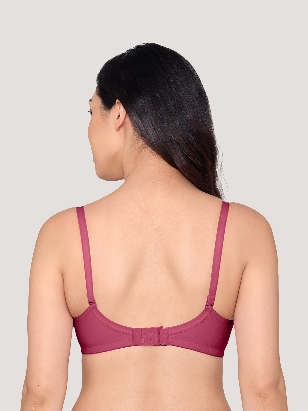 Pranika Non Padded Seamed Everyday Bra | Pack of 3-NUDE WHITE ROSE BUD