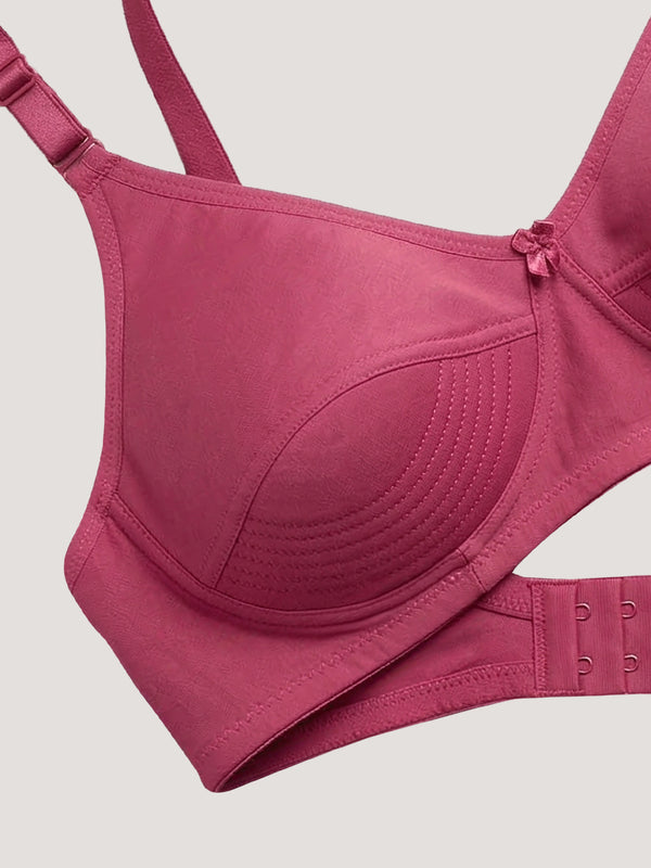 Pranika Non Padded Seamed Everyday Bra | Pack of 3 CREPE GREY ROSEBUD