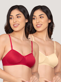 K LINGERIE Roxy Girl's Non Padded Multiway Straps Demi Cup Balconette Bra-RANI U.SKIN