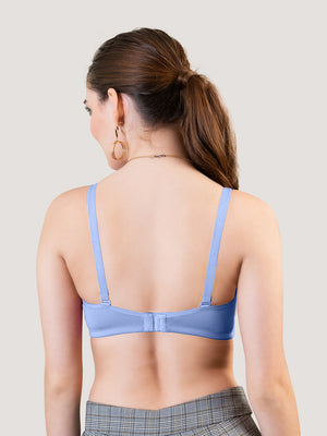 Rachel Seamless Non Padded T-Shirt Bra-OCEAN BLUE