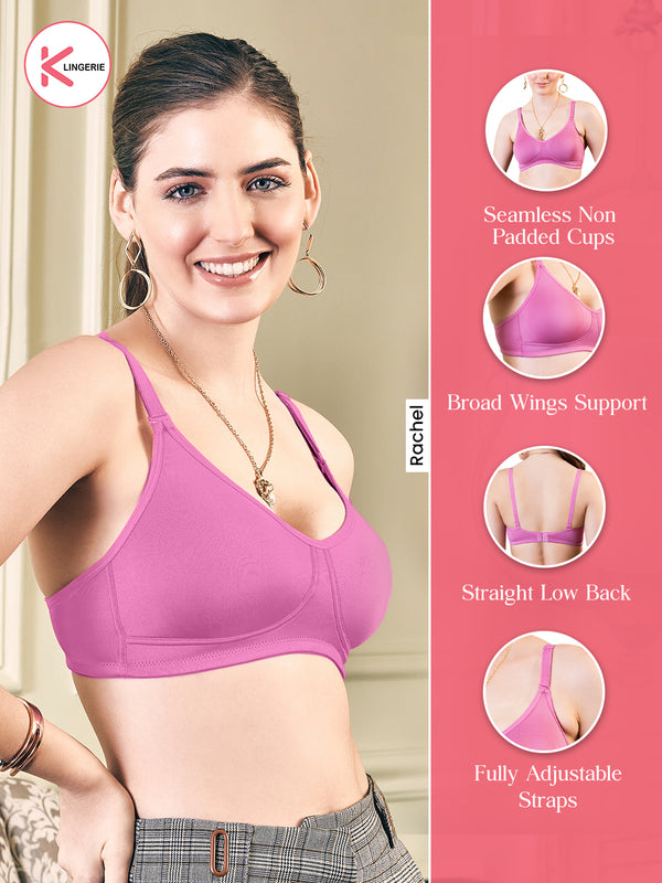 Rachel Seamless Non Padded T-Shirt Bra-BLUSH