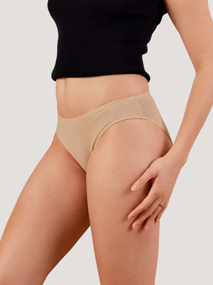 Reeva Low Waist Bikini Panties for Women | Pack of 3-NUDE NUDE NUDE
