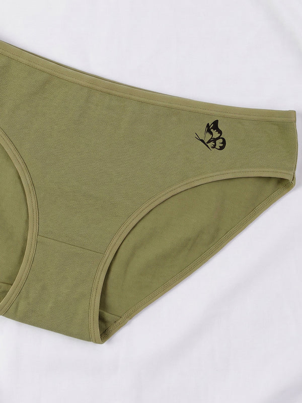 Reeva Low Waist Bikini Panties for Women | Pack of 3-OLIVE OLIVE OLIVE
