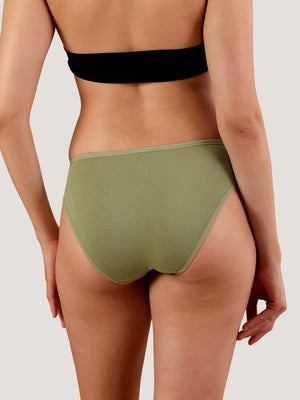 Reeva Low Waist Bikini Panties for Women | Pack of 3-NUDE OLIVE RUST