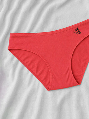 Reeva Low Waist Bikini Panties for Women | Pack of 3-RUST RUST RUST