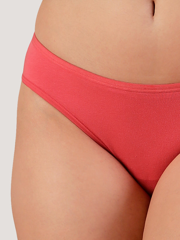 Reeva Low Waist Bikini Panties for Women | Pack of 3-NUDE OLIVE RUST