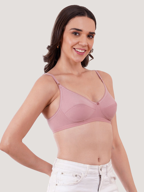 Kalyani Rinni Non Padded Everyday Cotton Bra with Minimal Lace Details |ONION ONION ONION ONION ONION Pack of 5