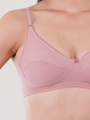 Kalyani Rinni Non Padded Everyday Cotton Bra with Minimal Lace Details |ONION ONION ONION ONION ONION Pack of 5
