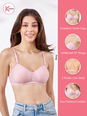 Roxy Multiway Demi Cup Balconette Bra-L.PINK