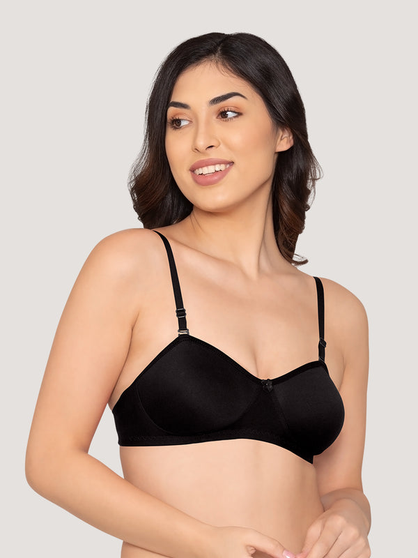 Roxy Multiway Demi Cup Balconette Bra-BLACK