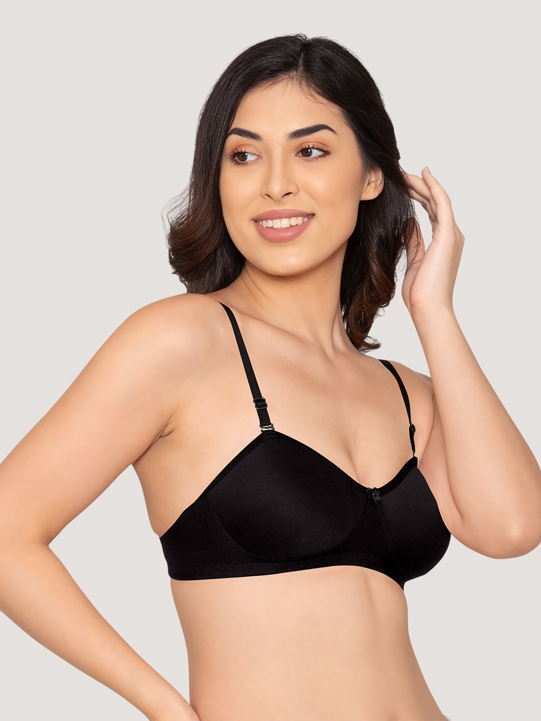 Roxy Multiway Demi Cup Balconette Bra-BLACK