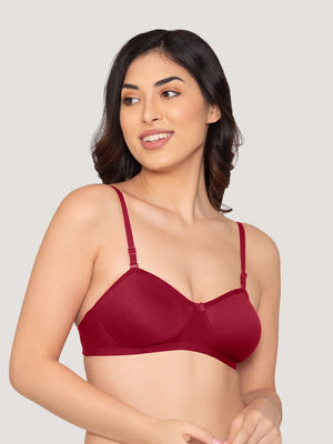 Roxy Multiway Demi Cup Balconette Bra-MAROON