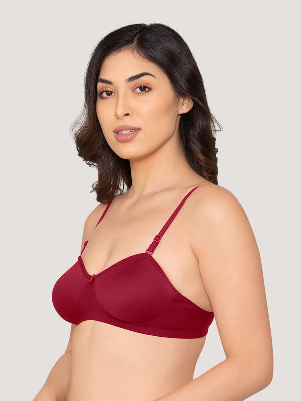 Roxy Multiway Demi Cup Balconette Bra-MAROON