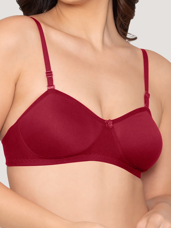 Roxy Multiway Demi Cup Balconette Bra-MAROON