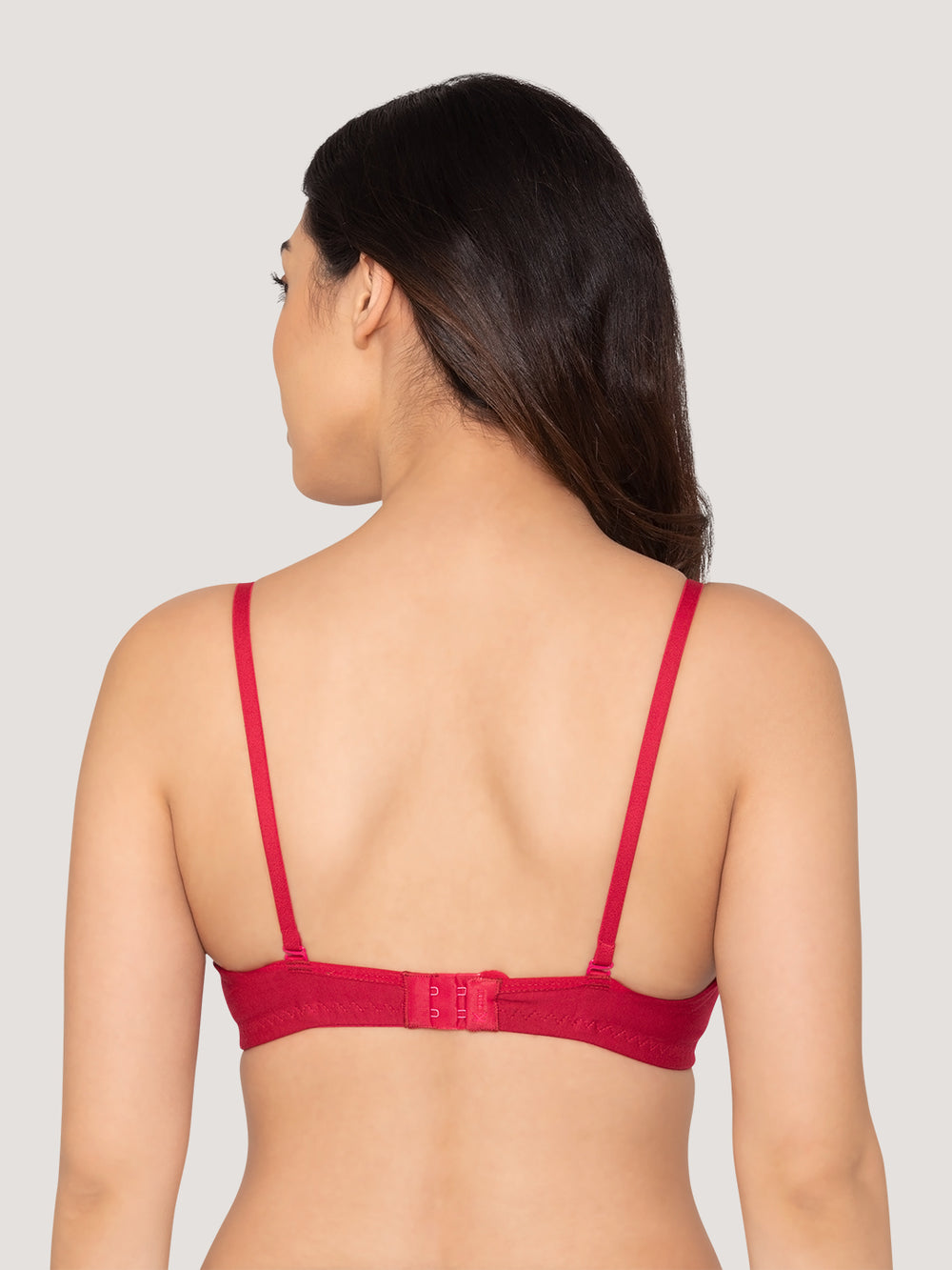 K LINGERIE Roxy Girl's Non Padded Multiway Straps Demi Cup Balconette Bra-RANI RANI
