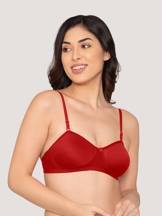 Roxy Multiway Demi Cup Balconette Bra-RED