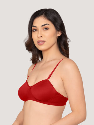 Roxy Multiway Demi Cup Balconette Bra-RED