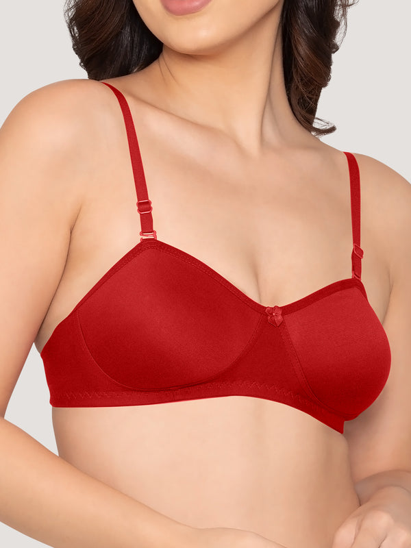 Roxy Multiway Demi Cup Balconette Bra-RED