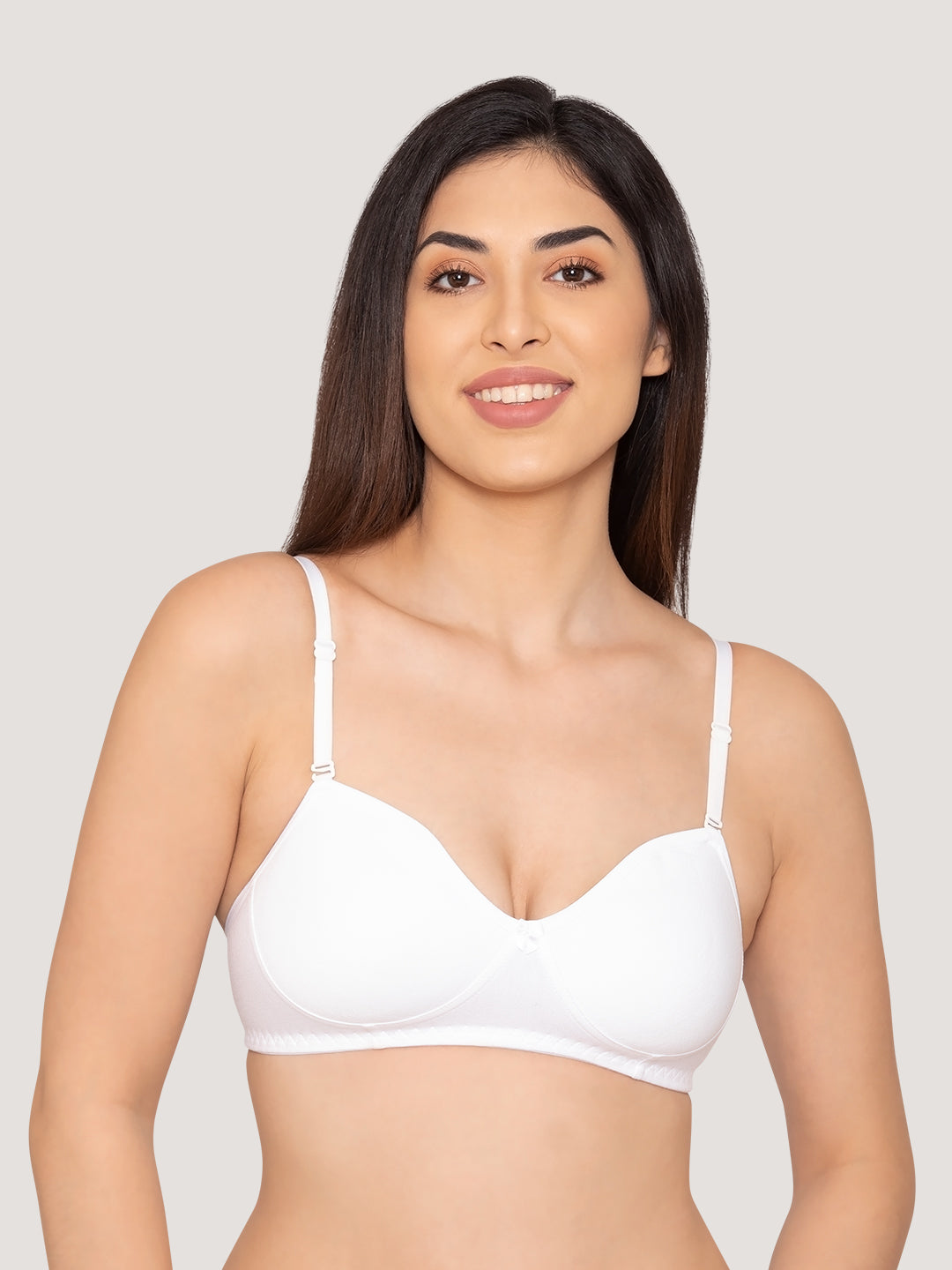 Roxy Multiway Demi Cup Balconette Bra-WHITE