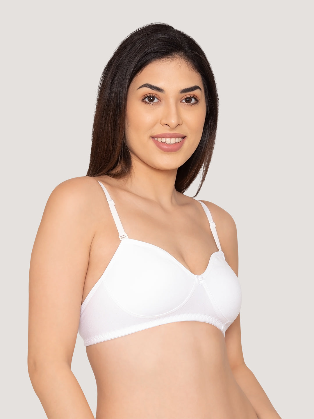 Roxy Multiway Demi Cup Balconette Bra-WHITE