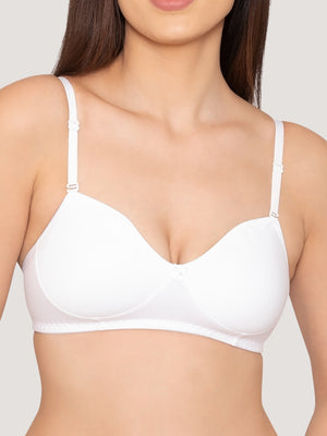 Roxy Multiway Demi Cup Balconette Bra-WHITE