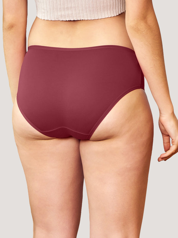 Vami Medium Coverage Panties for Girls | Pack of 3-NUDE OLIVE RUST