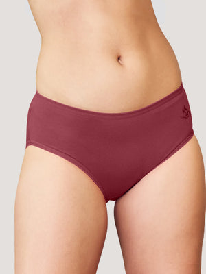 Vami Medium Coverage Panties for Girls | Pack of 3-RUST RUST RUST